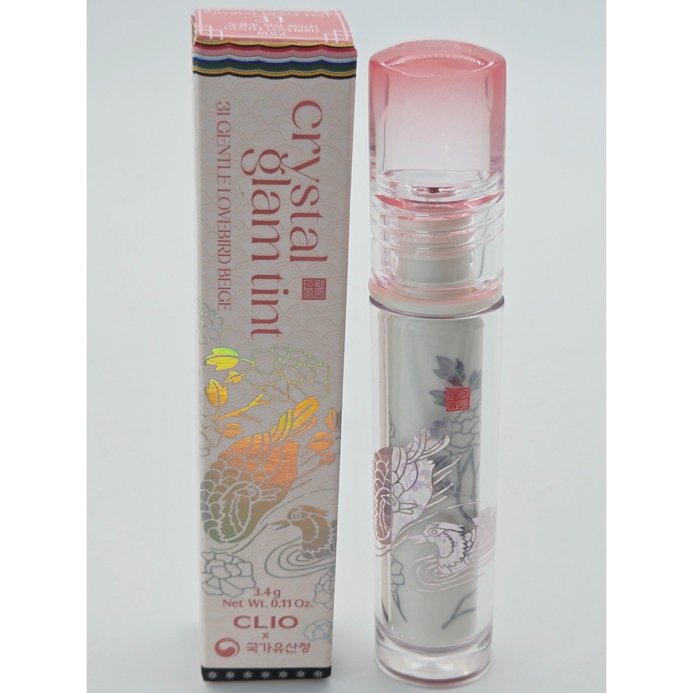 CLIO Crystal Glam Tint 31 Gentle Lovebird Beige K-Beauty Lip Gloss 3.4g NEW